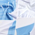 Benutzerdefinierte Graffiti Muster Aurora Grün-Navy Scratch Sublimation Fußball Uniform Jersey – Bild 6