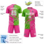 Benutzerdefinierte Graffiti Muster Aurora Grün-Pink Scratch Sublimation Fußball Uniform Jersey – Bild 4