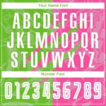 Benutzerdefinierte Graffiti Muster Aurora Grün-Pink Scratch Sublimation Fußball Uniform Jersey – Bild 6