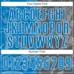 Benutzerdefinierte Graffiti Muster Blau-Stahl Grau Scratch Sublimation Fußball Uniform Jersey – Bild 3