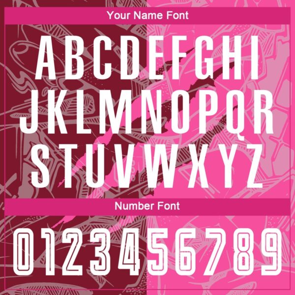 Benutzerdefinierte Graffiti Muster Crimson-Pink Scratch Sublimation Fußball Uniform Jersey – Bild 3