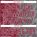 Benutzerdefinierte Graffiti Muster Crimson-Steel Grau Scratch Sublimation Fußball Uniform Jersey – Bild 3