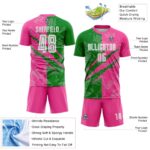 Benutzerdefinierte Graffiti Muster Gras Grün-Rosa Scratch Sublimation Fußball Uniform Jersey – Bild 5