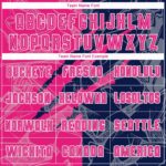 Benutzerdefinierte Graffiti Muster Hot Pink-Navy Scratch Sublimation Fußball Uniform Jersey – Bild 5