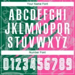 Benutzerdefinierte Graffiti Muster Kelly Grün-Pink Scratch Sublimation Fußball Uniform Jersey – Bild 3