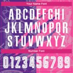 Benutzerdefinierte Graffiti Muster Lila-Rosa Scratch Sublimation Fußball Uniform Jersey – Bild 6