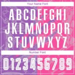 Benutzerdefinierte Graffiti Muster Medium Lila-Pink Scratch Sublimation Fußball Uniform Trikot – Bild 3
