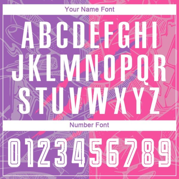 Benutzerdefinierte Graffiti Muster Medium Lila-Pink Scratch Sublimation Fußball Uniform Trikot – Bild 3