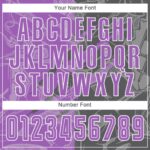 Benutzerdefinierte Graffiti Muster Medium Lila-Stahl Grau Scratch Sublimation Fußball Uniform Jersey – Bild 6