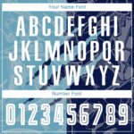 Benutzerdefinierte Graffiti Muster Schatten Blau-Navy Scratch Sublimation Fußball Uniform Jersey – Bild 3
