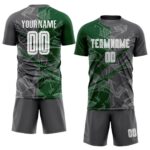 Benutzerdefinierte Graffiti Muster Stahl Grau-Grün Scratch Sublimation Fußball Uniform Trikot – Bild 2