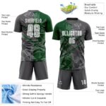 Benutzerdefinierte Graffiti Muster Stahl Grau-Grün Scratch Sublimation Fußball Uniform Trikot – Bild 5