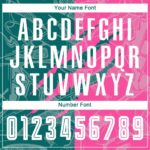 Benutzerdefinierte Graffiti Muster Teal-Pink Scratch Sublimation Fußball Uniform Jersey – Bild 3