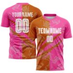 Benutzerdefinierte Graffiti Muster Texas Orange-Pink Scratch Sublimation Fußball Uniform Jersey