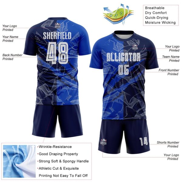 Benutzerdefinierte Graffiti Muster Thunder Blue-Navy Scratch Sublimati – Bild 3