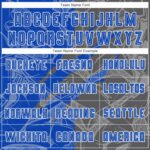 Benutzerdefinierte Graffiti Muster Thunder Blue-Steel Grau Scratch Sublimation Fußball Uniform Jersey – Bild 4